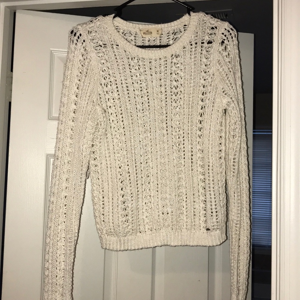 off white hollister sweater